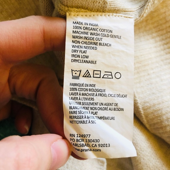 prAna | Cream 100% Organic Cotton Ansleigh Sweater - Picture 8 of 8